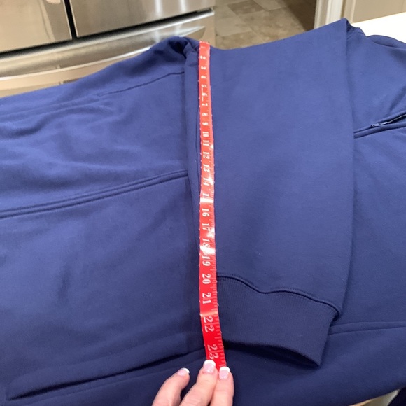 Sport-Tek size 2XL navy blue fleece zipper jacket with inside & Outside pockets. - Picture 11 of 15